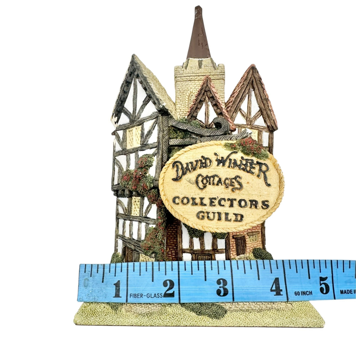 David Winter Cottages Collectors Guild 3D Village Sign Flat Back with Damage