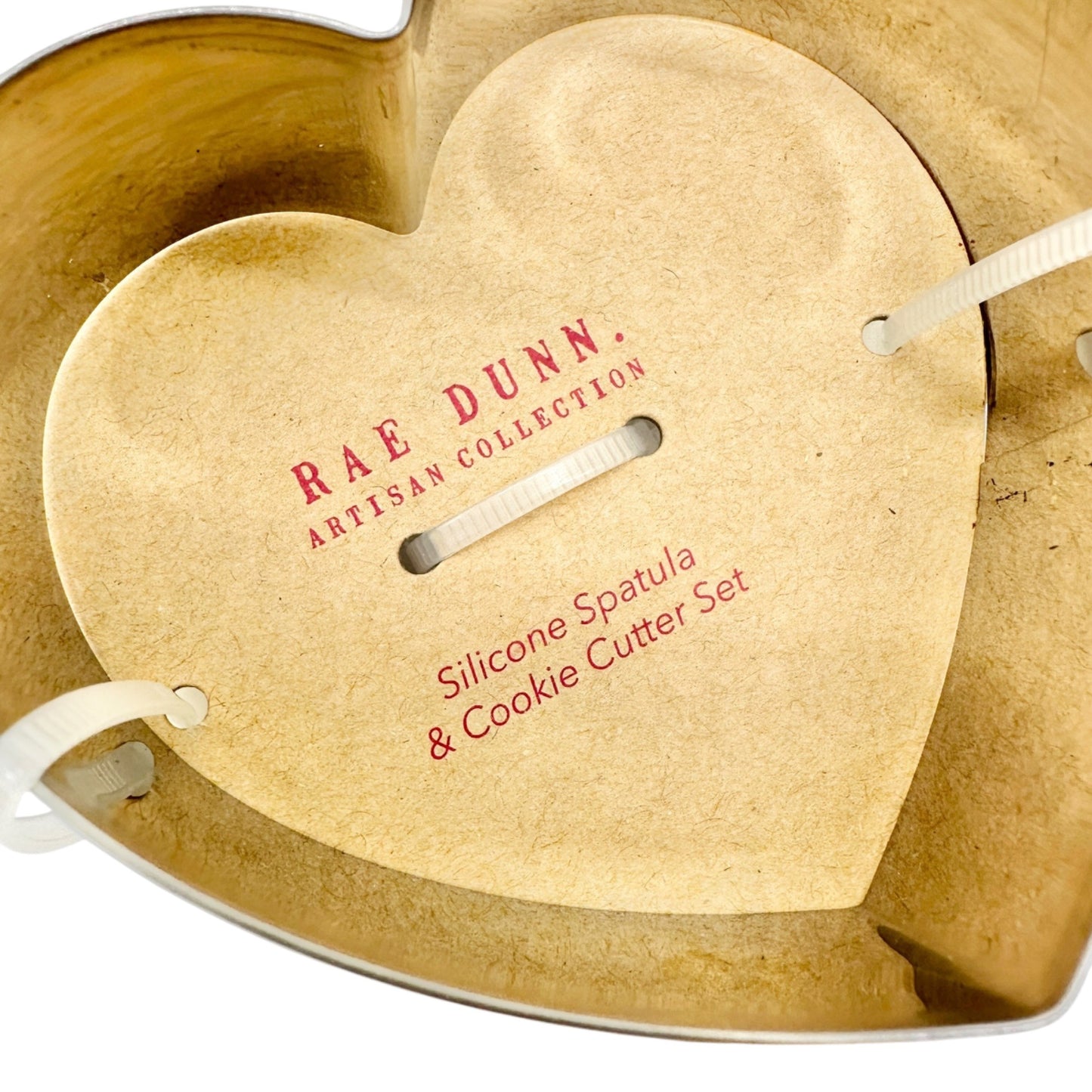 Rae Dunn Artisan BE MINE Silicone Spatula Heart Cookie Cutter Set Valentines
