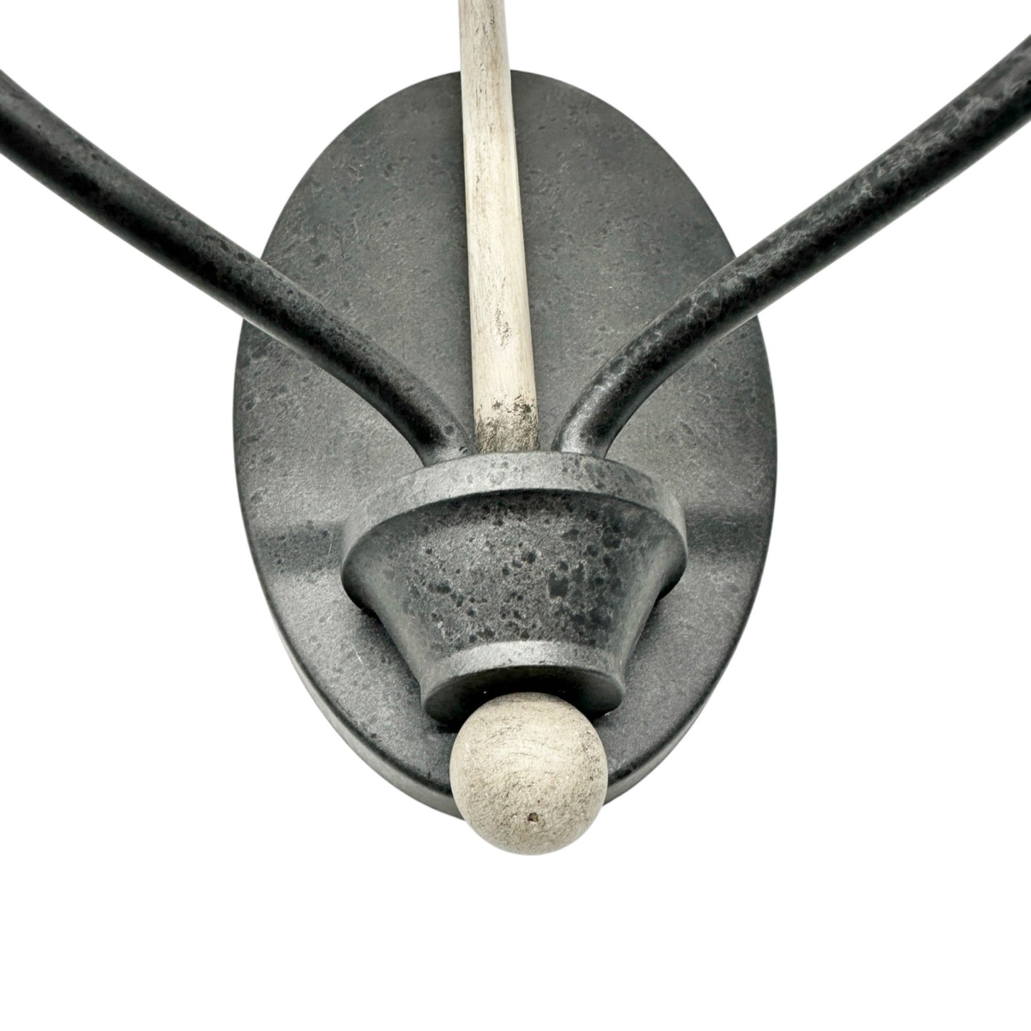 Kichler Wall Sconce Light Fixture 120V Black Beige Metal Finish Dual Bulb Holder