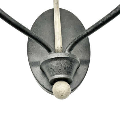 Kichler Wall Sconce Light Fixture 120V Black Beige Metal Finish Dual Bulb Holder