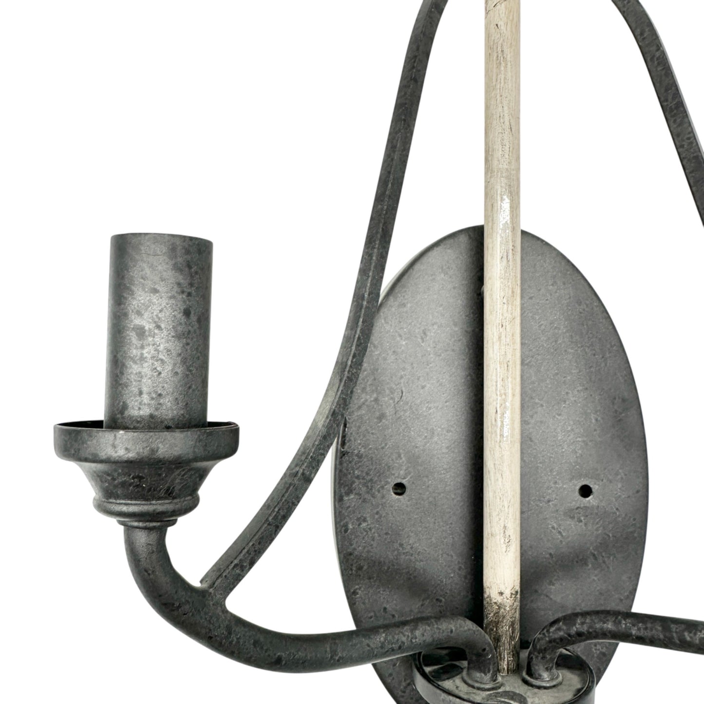 Kichler Wall Sconce Light Fixture 120V Black Beige Metal Finish Dual Bulb Holder