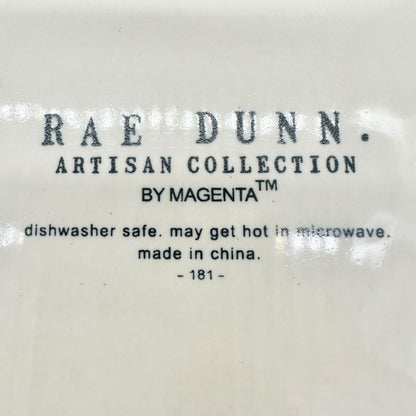 Rae Dunn Artisan Collection BUTTER Dish with Lid Ceramic White Black Letters NEW