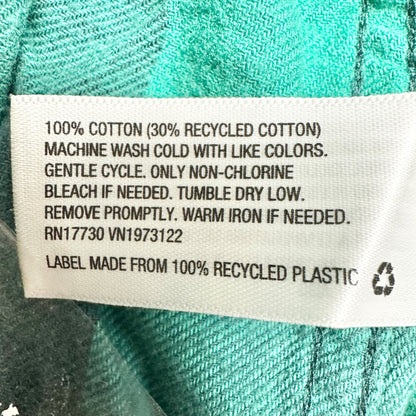 Universal Thread Buffalo Plaid Shirt Womens M Green Black Button-Down Cotton LS