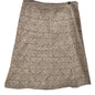 Croft & Barrow A-Line Skirt Womens Size 12 Stretch Brown Beige Cotton Spandex