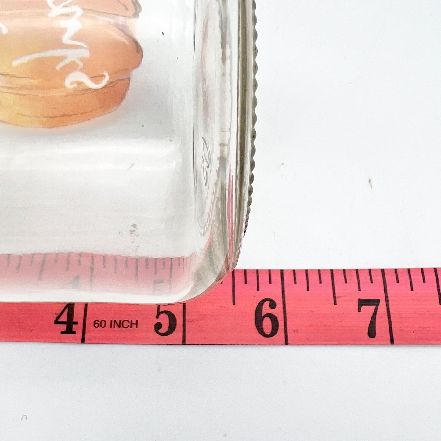 Give Thanks Pumpkin Glass Jar Vase Raffia Bow Thanksgiving Table Decor 5.5" Tall