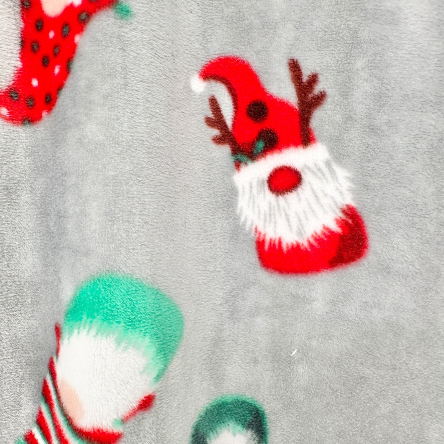 Isaac Mizrahi Sleepwear Womens S Santa Hat Print Gray Pajama Pants Christmas