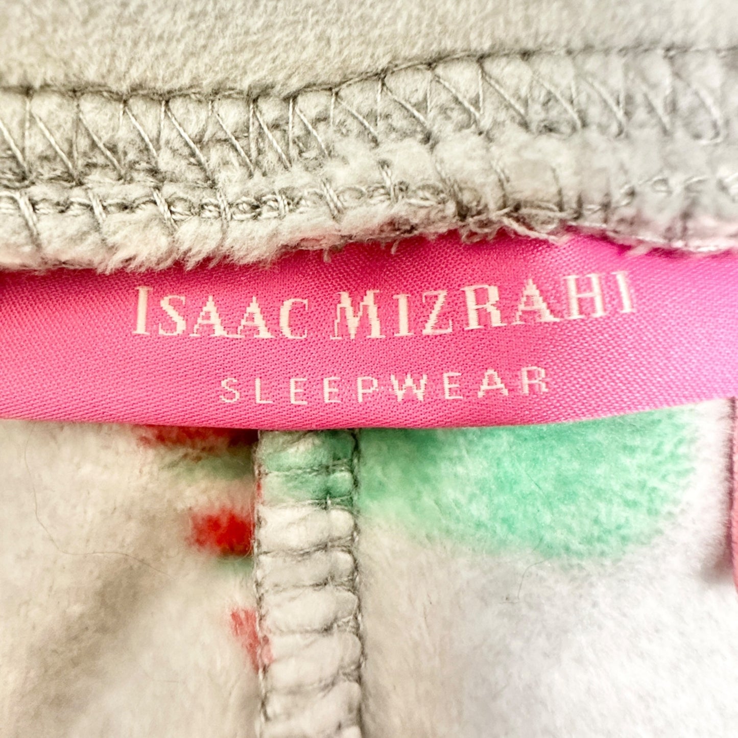 Isaac Mizrahi Sleepwear Womens S Santa Hat Print Gray Pajama Pants Christmas