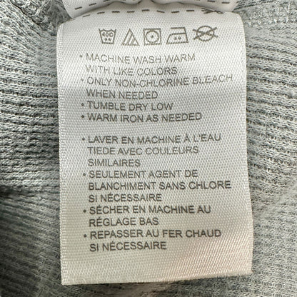 Harbor Bay Thermal Shirt Mens 3XLT Long Sleeve Gray Waffle Weave Cotton Poly