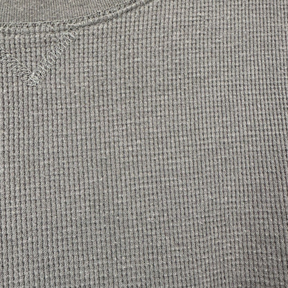 Harbor Bay Thermal Shirt Mens 3XLT Long Sleeve Gray Waffle Weave Cotton Poly
