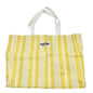 Flying Tiger Copenhagen Tote Bag 20x14x4 Yellow and White Striped Cotton