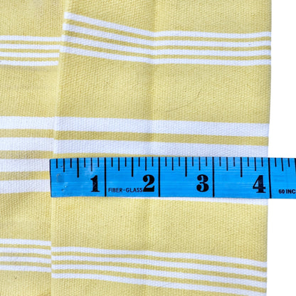 Flying Tiger Copenhagen Tote Bag 20x14x4 Yellow and White Striped Cotton