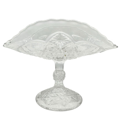 Euclid Rexford Etched Clear EAPG Glass Fruit Stand Childrens Tableware 6.5" Wide
