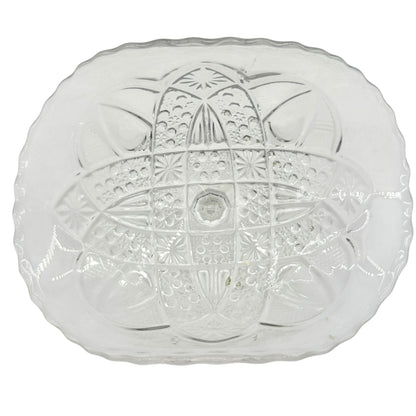 Euclid Rexford Etched Clear EAPG Glass Fruit Stand Childrens Tableware 6.5" Wide