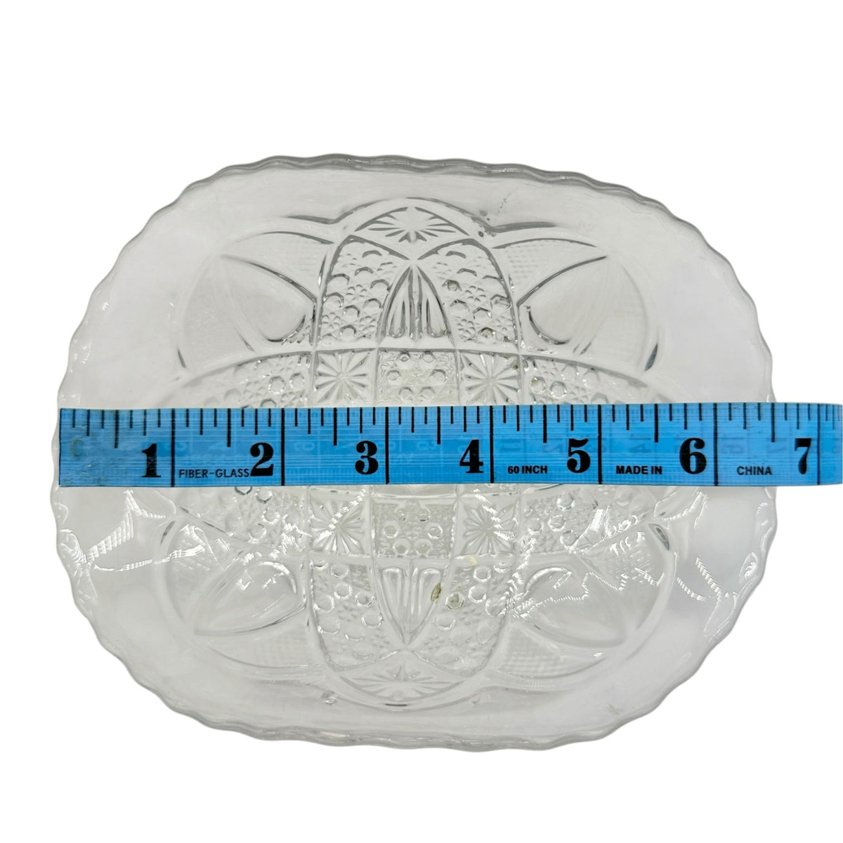 Euclid Rexford Etched Clear EAPG Glass Fruit Stand Childrens Tableware 6.5" Wide