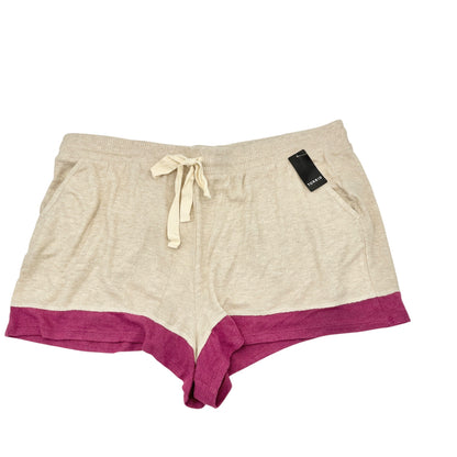 Super Soft by Torrid Sleep Lounge Shorts Womens 3X Beige and Pink Trim 22-24 NWT