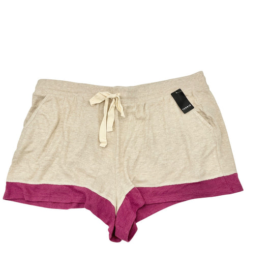 Super Soft by Torrid Sleep Lounge Shorts Womens 3X Beige and Pink Trim 22-24 NWT