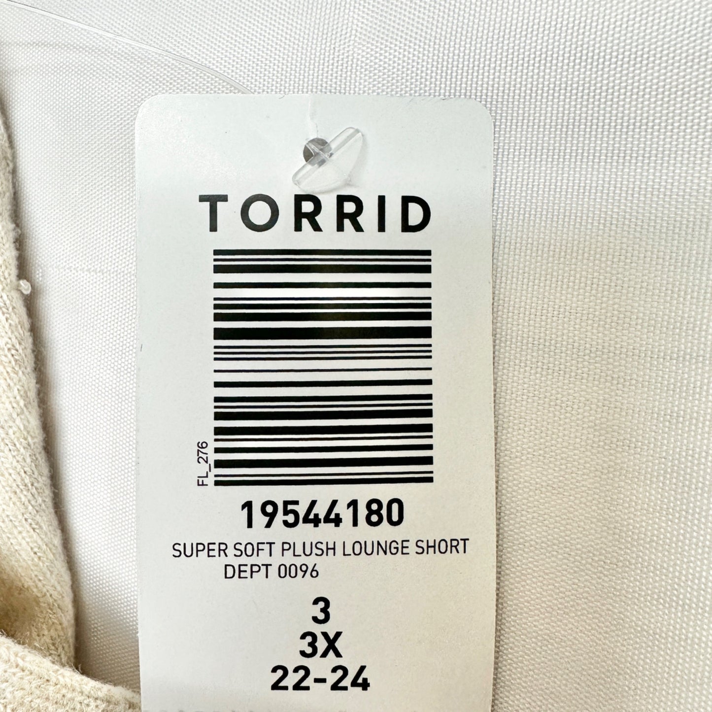 Super Soft by Torrid Sleep Lounge Shorts Womens 3X Beige and Pink Trim 22-24 NWT