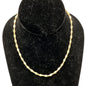 Vintage Cream and Peach Beaded Necklace With Twisted Barrel Clasp 16 inch