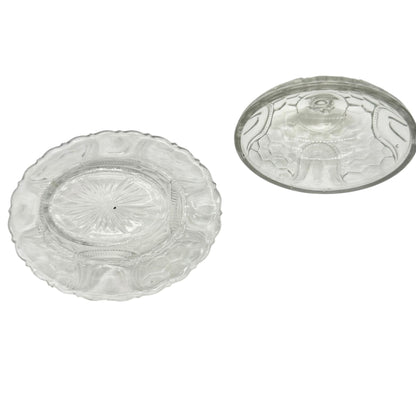 Federal Glass 1914 Wabash Childrens Tableware 5pc Set Tulip & Honeycomb Pattern