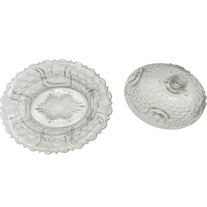 Federal Glass 1914 Wabash Childrens Tableware 5pc Set Tulip & Honeycomb Pattern