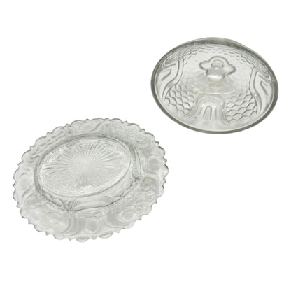 Federal Glass 1914 Wabash Childrens Tableware 5pc Set Tulip & Honeycomb Pattern