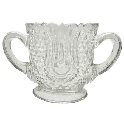 Federal Glass 1914 Wabash Childrens Tableware 5pc Set Tulip & Honeycomb Pattern
