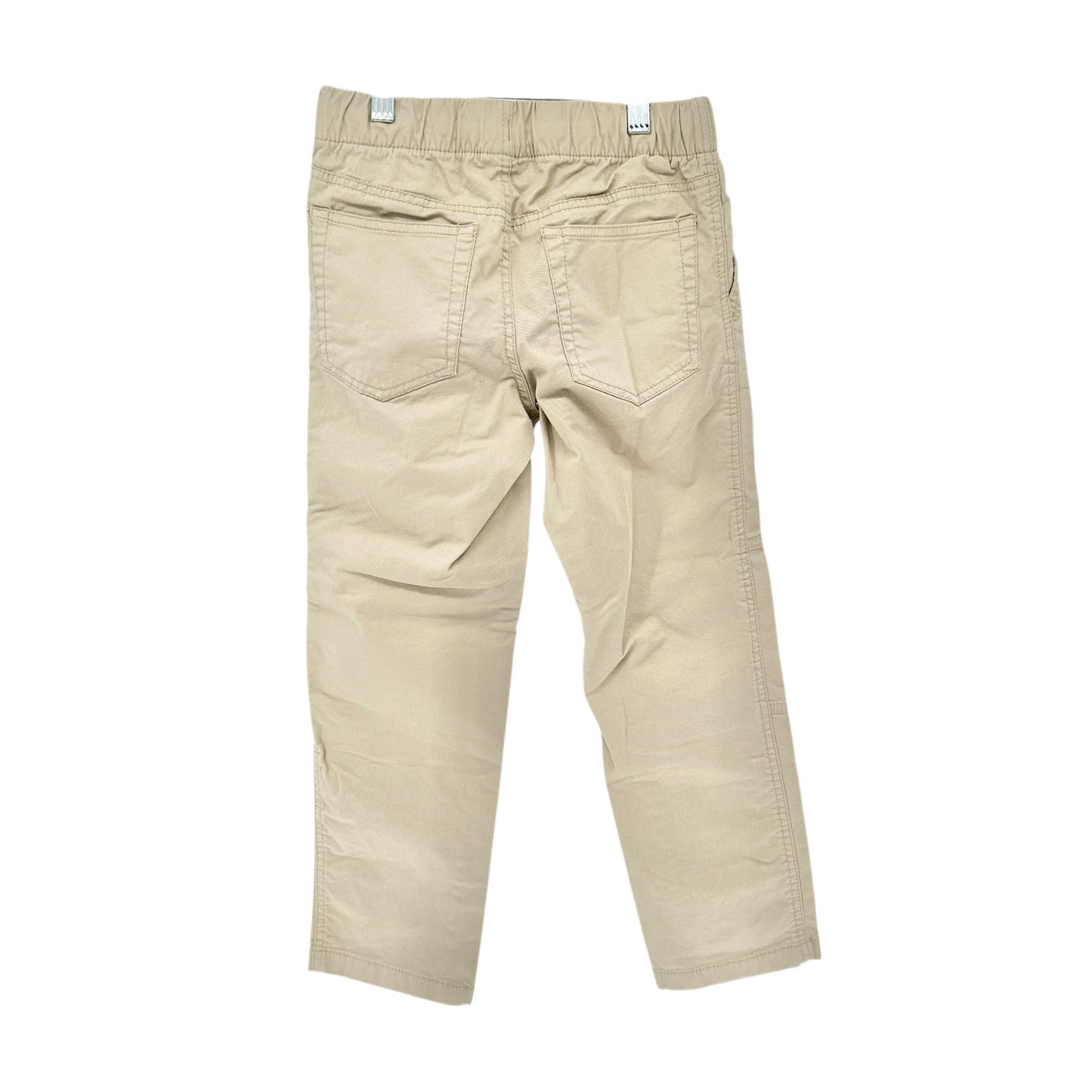 Boys Size 8 Pants Beige Straight-Leg Elastic Waist Drawstring by Cat & Jack