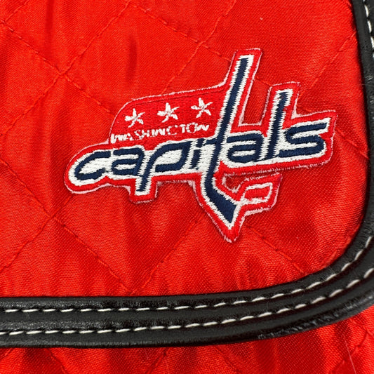 NHL Washington Capitals Quilted Crossbody Bag By Pro-FAN-ity Red Black Adj Strap