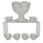 Oval Star Crystal No 300 Punch Bowl and 6 Cups Vintage Childrens Tableware Set