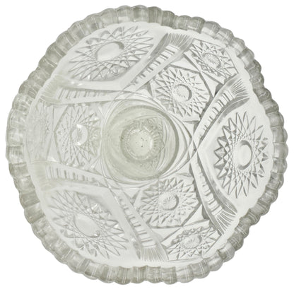 Oval Star Crystal No 300 Punch Bowl and 6 Cups Vintage Childrens Tableware Set