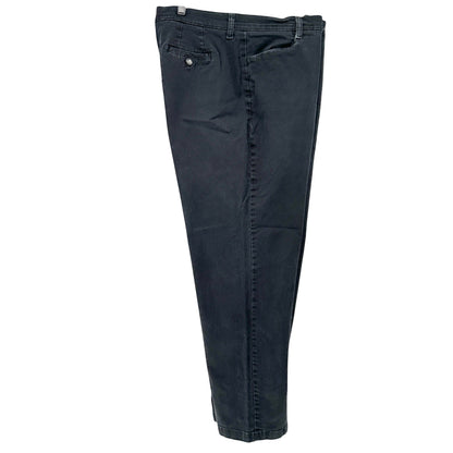 Lee At The Waist Pants Womens Size 18 Medium Black Straight Leg Cotton Spandex