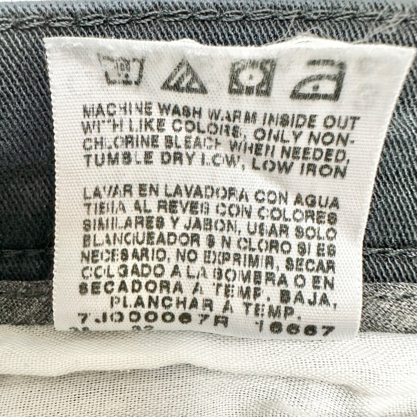 Lee At The Waist Pants Womens Size 18 Medium Black Straight Leg Cotton Spandex