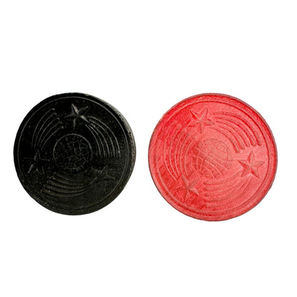 Vintage Wooden Checkers Game Set Red Black Pieces Folding Board