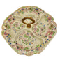 Vintage Japanese Handled Divided Serving Dish Floral Ceramic Plate 9 Inches