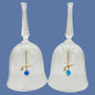 Crystal Bell Set Gold Stork Blue Birthstones Personalized Birth Announcements