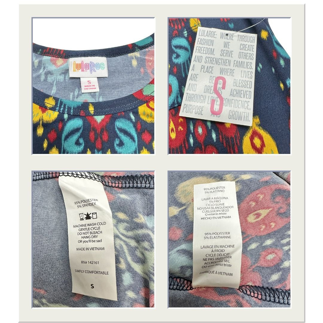 LuLaRoe Retired Carly Bundle of 2 Small Dresses all NWT Multicolors