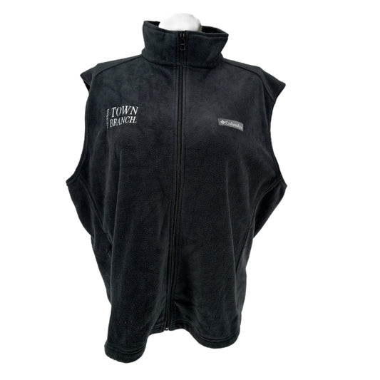 Columbia Fleece Vest Unisex XL Bourbon Town Branch Embroidered Gray Polyester