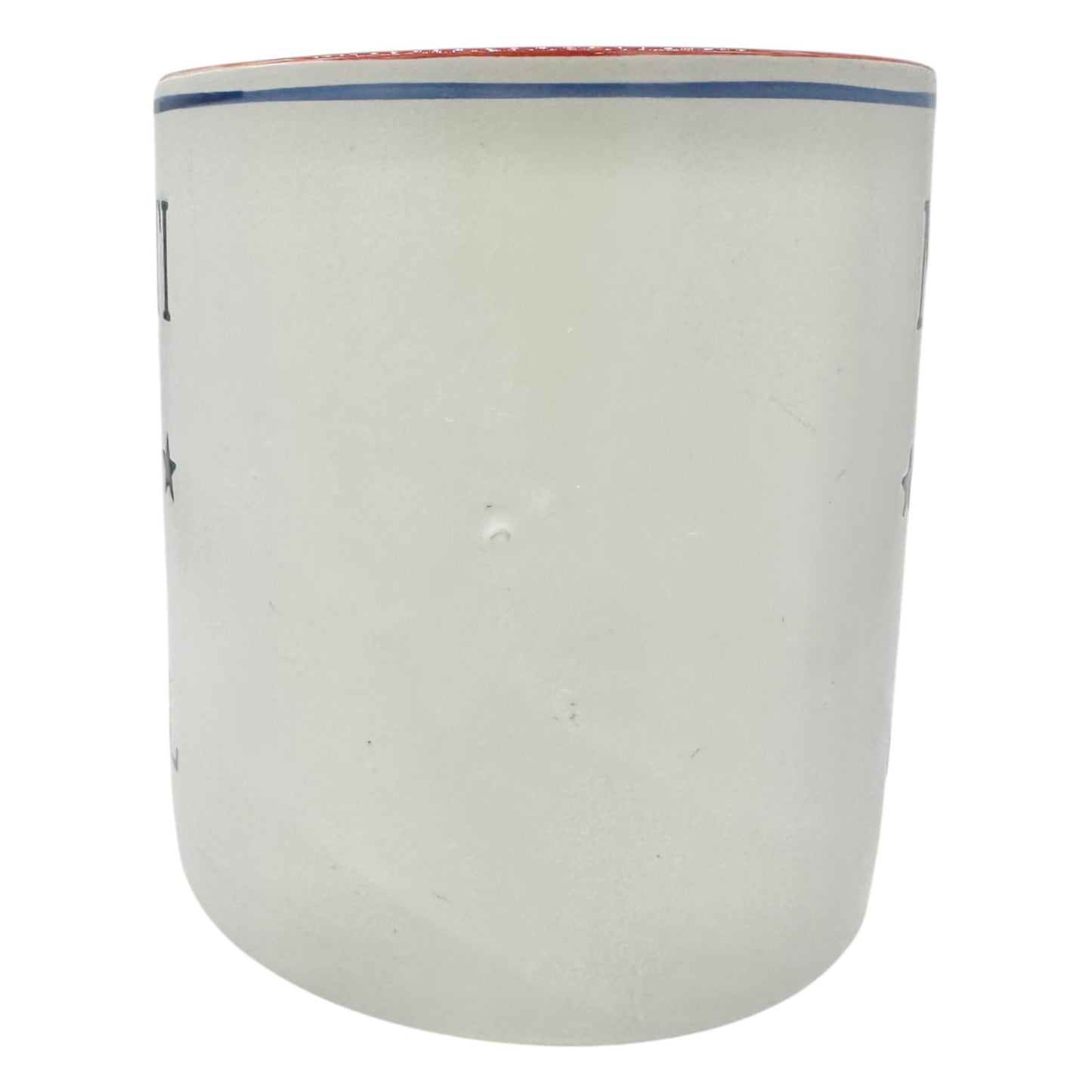 Nautical Themed Ceramic Mug With "Nauti Girl" Anchor Design 16 Oz Red Interior