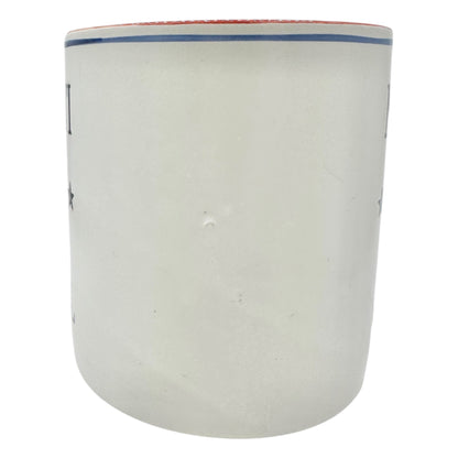 Nautical Themed Ceramic Mug With "Nauti Girl" Anchor Design 16 Oz Red Interior