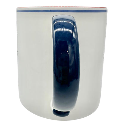 Nautical Themed Ceramic Mug With "Nauti Girl" Anchor Design 16 Oz Red Interior