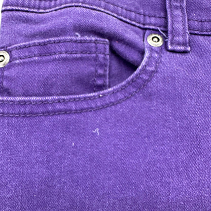Chicos Ankle Jeans Womens Size 2.5 L Reg 14 Purple Cotton Blend Stretch Denim