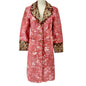 The J. Peterman Quilted Coat Womens Small Floral Embroidered LS Pockets