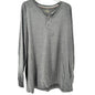Outdoor Life Shirt Mens 3XL Wilderness Sueded Henley Gray Long Sleeve