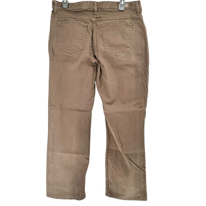 Riders By Lee Pants Womens 16P Brown Straight Leg Mid-Rise Cotton Blend
