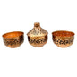 Handcrafted Copper Turkish Snack Or Sugar Bowls With Lid Intricate Design 2" Dia