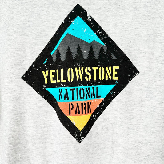 Yellowstone National Park T-Shirt Small Long Sleeve Heather Gray by Xanterra