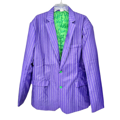 Spirit Halloween Costume The Joker Mens XL Purple Green Suit Tie Suspenders