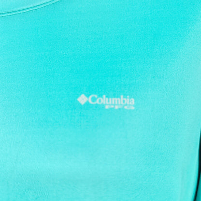 Columbia PFG Womens 2X Teal Long Sleeve Shirt Polyester Lightweight Fishing Gear