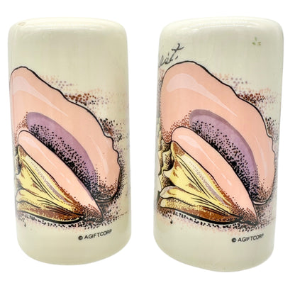 Vintage Key West Ceramic Salt and Pepper Shakers Conch Shell Design 3 inch Tall