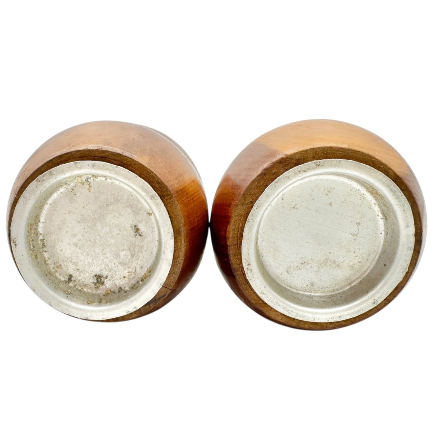 Vintage Wooden Egg Shape Salt and Pepper Shakers Greenville Mississippi Souvenir